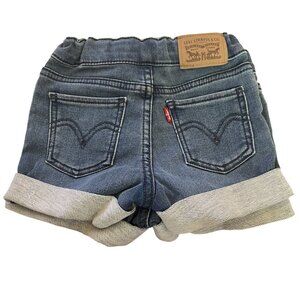 Levis Girlfriend Short Medium Wash Blue Denim Size 3T Adjustable Waist